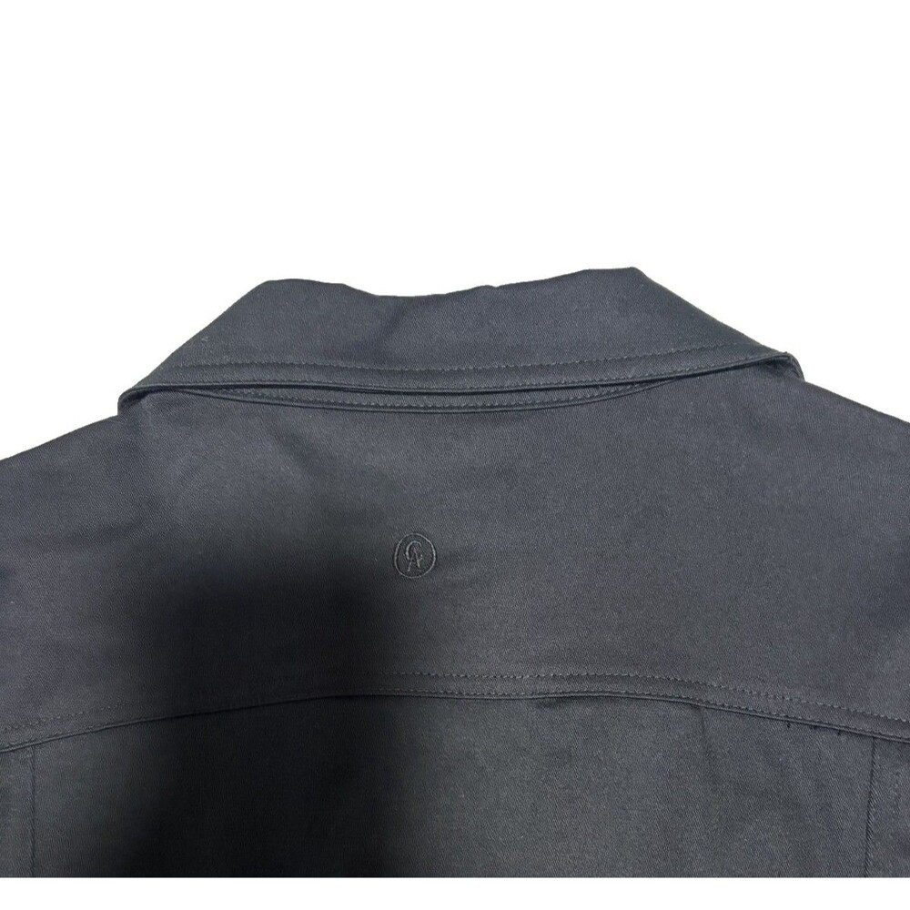 CHRISTINE ALEXANDER Black Swarovski Crystal Metallic Stud Denim Jacket Size XL - Picture 5 of 7